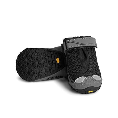 Ruffwear, Grip Trex Dog Shoes, Non-Slip Boots for Hot Pavement & Snow, Weatherproof Paw Protection with Breathable Mesh, Rugged Sole for Hiking, Obsidian Black, 2.25"