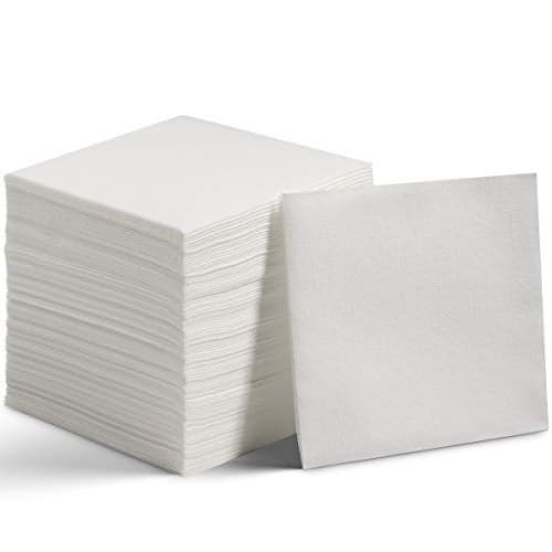 200 Linen-Feel Lunch Napkins - Disposable Cloth-Like Non-Woven Napkins - Soft and Absorbent Cloth-Like Napkins For Kitchen, Parties, Weddings, Dinners or Events (Pack of 200)