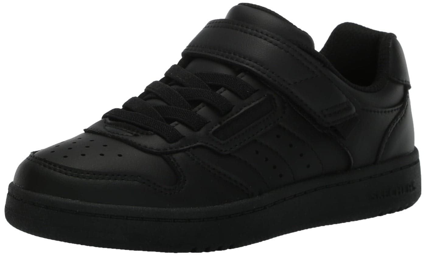 Skechers Kids Boy's Quick Street Sneaker, Black/Black, 12 Little Kid