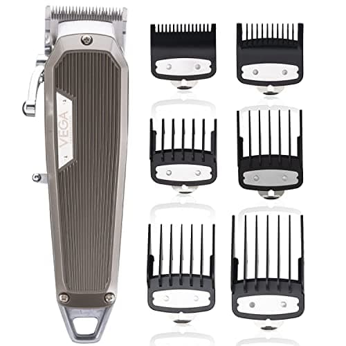 VEGA PROFESSIONAL Men Pro Star Hair Clipper With 7500 Rpm High Speed Rotary Motor, Titanium Coated Ceramic Deep Tooth Blade, 300 Mins Runtime For Salon, Cord & Cordless Power, (Vpphc-04)