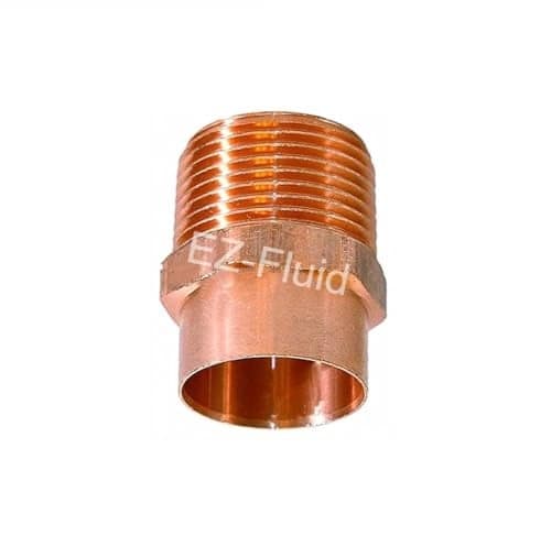 EZ-FLUID Plumbing 2" C X MIP LF Copper Male NPT Adapter Pressure Copper Fittings,Sweat Solder Connection for Residential,Commercial Tube Pipe (1)