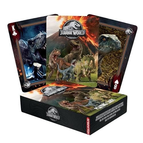 AQUARIUS Jurassic World Playing Cards Jurassic World Themed Deck of Cards for Your Favorite Card Games Officially Licensed Jurassic World Merchandise Collectibles