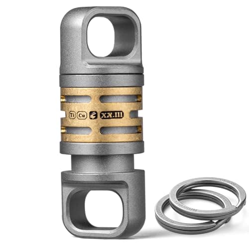 FEGVE Quick Release Keychain with 228mm Titanium Key Rings Swivel Heavy Duty Keychain for Home Car KeysLoad Bearing 700kg