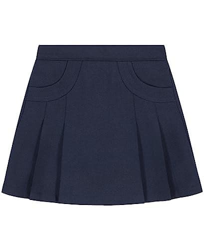 Nautica Girls' School Uniform Pleated Scooter with Pockets, Navy, 10