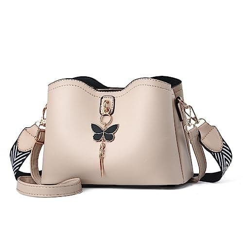 Xiaoyu Small Crossbody Bags for Women Fashion Purses for Teenage Girls Lightweight Handbags Shoulder Bag (Khaki)