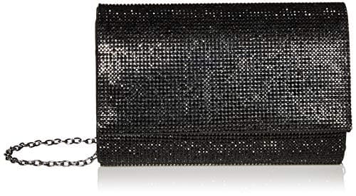 Jessica McClintock womens Alexis Sparkle and Shine Clutch Evening Bag, Black, One Size US