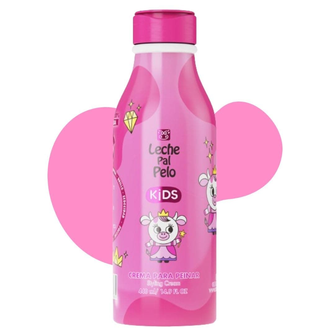 Leche Pal Pelo Kids Styling Cream Detangles Strengthens Styles Kids Hair Smoothes Frizz Moisturizes Softens with Abyssinian Jojoba Oil 149 floz