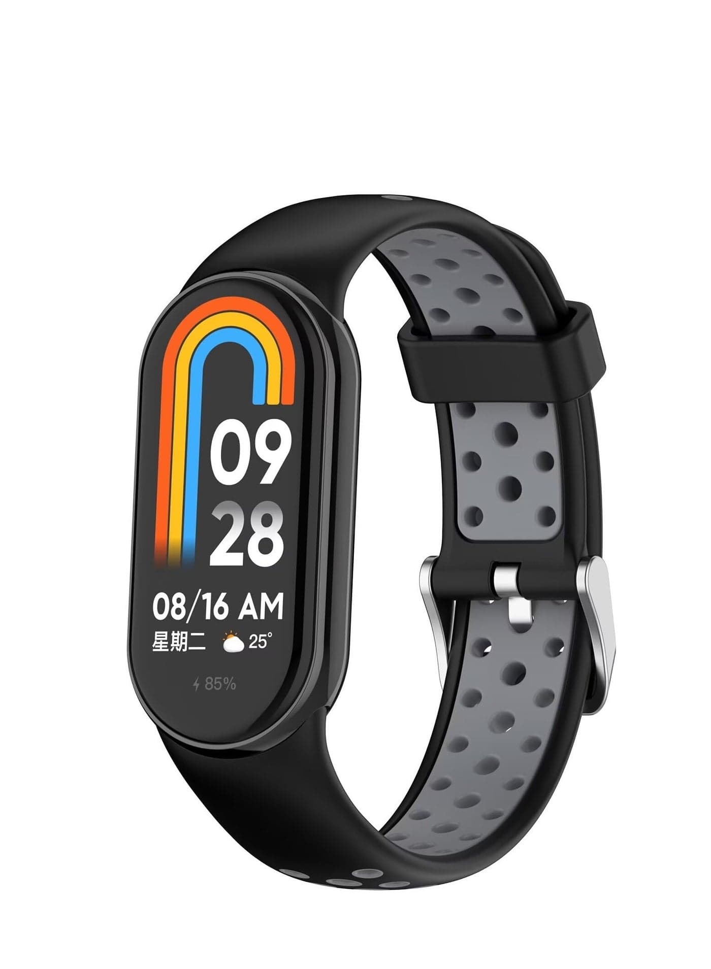 Watch Bands for Xiaomi Smart Band 9/ Band 9 NFC Adjustable Silicone Wristband Quick Release Strap Sport Replacement Band Compatible with Xiaomi Smart Band 9 Smart Watch (Black)