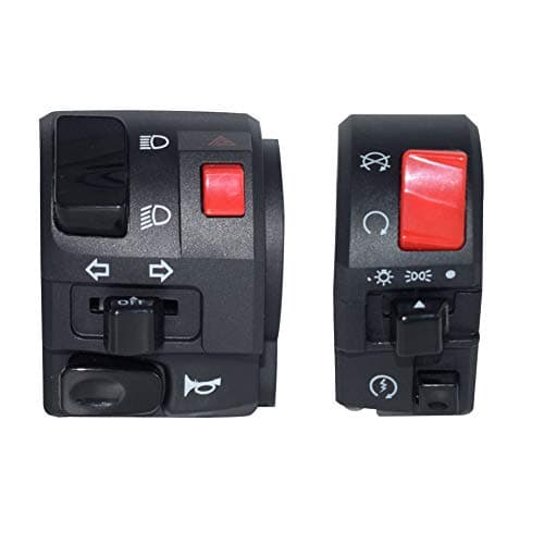 7/8" 22mm ATV Motorcycle Handlebar Control Switches Left Right for Horn Button Turn Signal Electric Fog Lamp Light Start Kill Warning Light