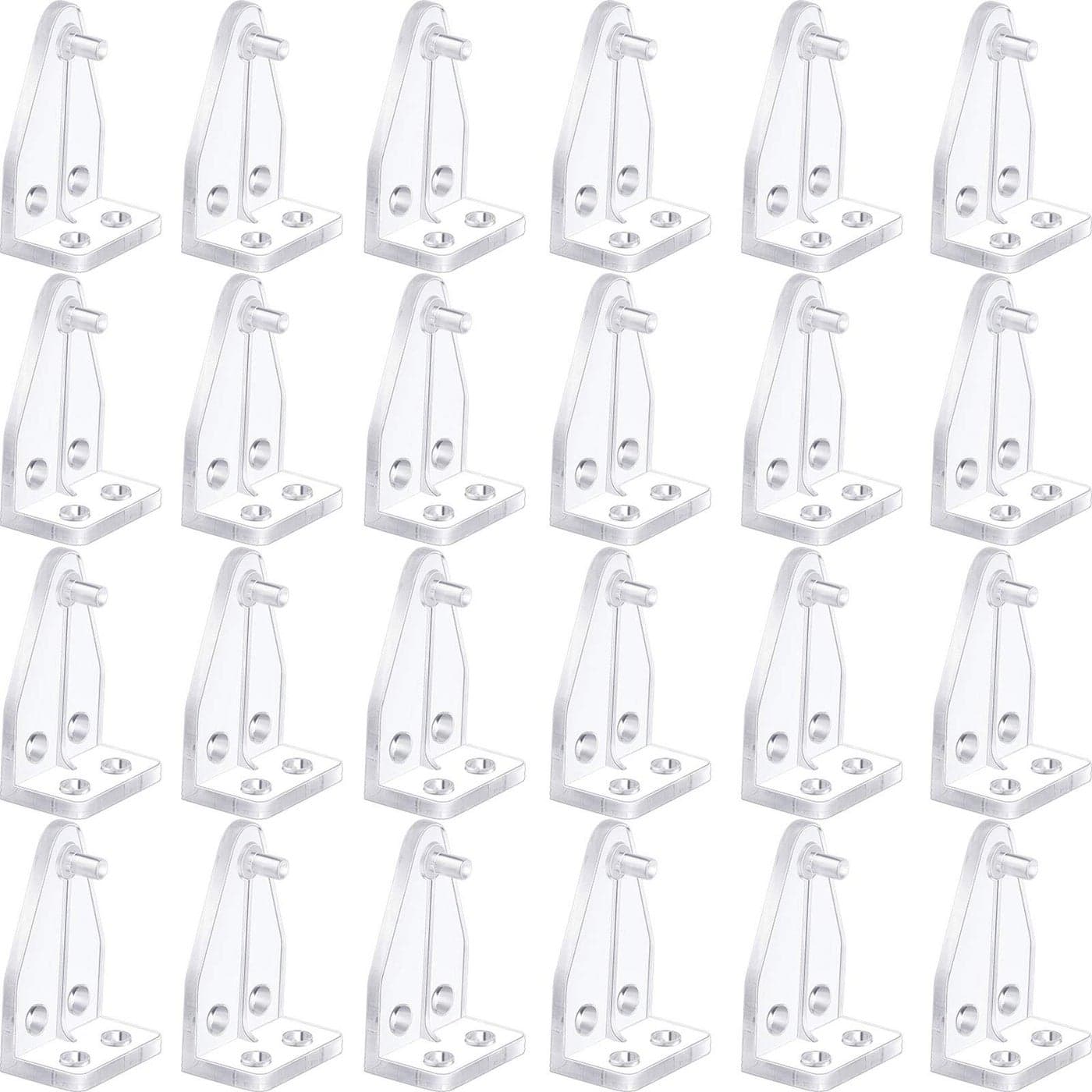 BBTO 40 Pcs 1 Inch Blind Hold Down Brackets Clear Plastic Blinds Hooks Bottom Rail Hold Clips Replacements Mini Horizontal Blinds Shades Windows Doors or Home or Rv