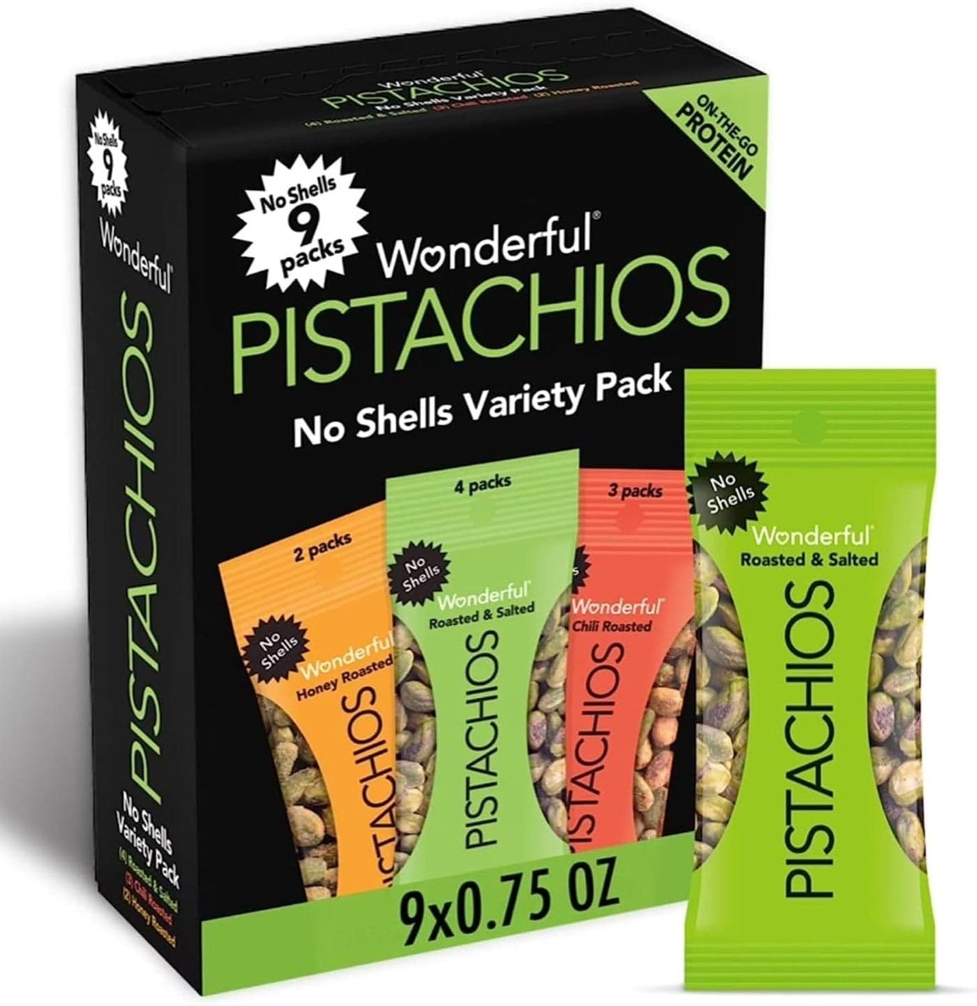 Wonderful Pistachios No Shells Variety Pack