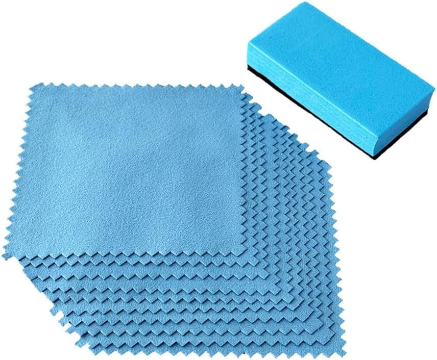 Generic Microfiber Suede Applicator Cloths with Applicator Pad, 10-Pack, 4"x4"