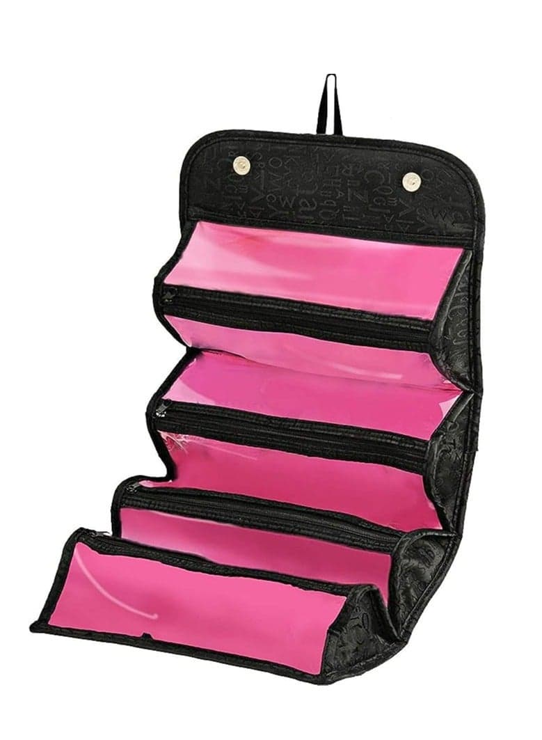 Roll Up Travel Cosmetic Makeup Jewelry Toiletry Bag Organizer Camping Accessories Holder