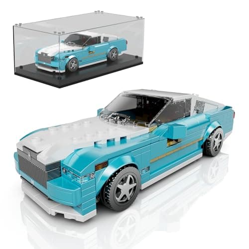 Mould King Speed Champion RR Racing Car Building Kit with Acrylic Display Case 27071 Collectible Model Car Kits Building Blocks Kit Racing Toy Cars for Adult Kids 8476 PCS
