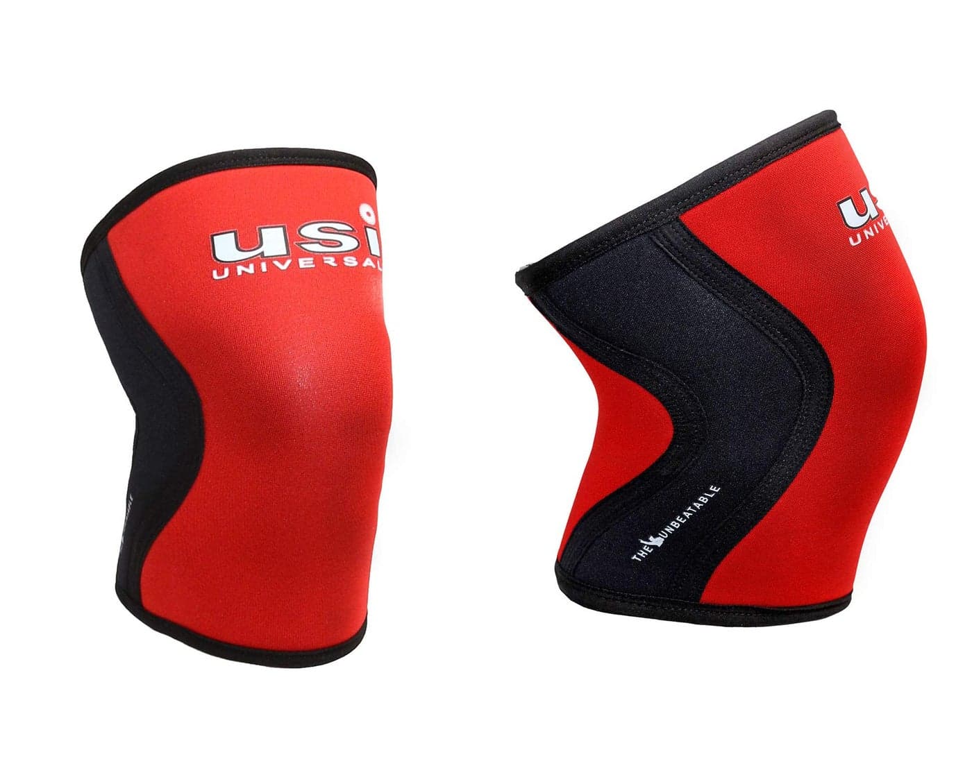 USI UNIVERSAL Knee Sleeve, KS7 Knee Support (Pack of 1 Pair, 7mm Thickness) For Fitness Cross Training, Knee Injury, Knee Compression Sleeve Support for Pain Relief, Fitness, Weightlifting (SMALL)