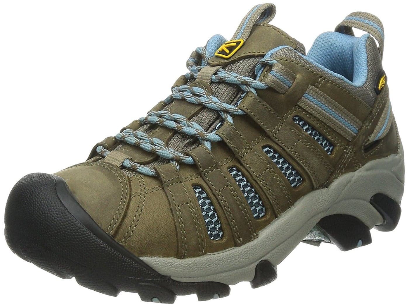 KEEN Womens Voyageur Low Height Breathable Hiking Shoes BrindleAlaskan Blue 75