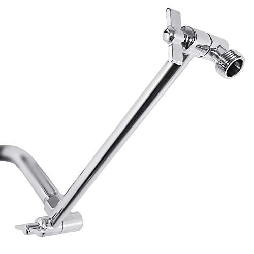 NearMoon Adjustable Shower Arm Universal Connection, Extension Arm, Adjust Angle to Upgrade Shower Experience, Easy to Install, Anti-leak (11 Inch, Chrome Finish)