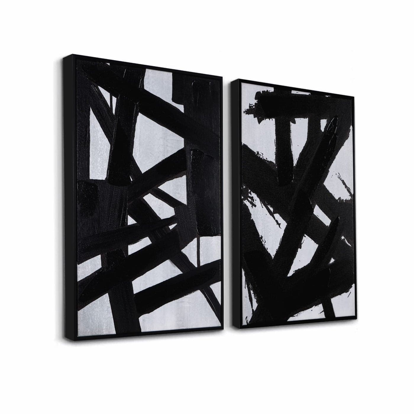 Zessonic Black And White Abstract Wall Art Black Painting Stroke Graffiti Artwork for Living Room Bedroom Office Decor16 x 24 x 2