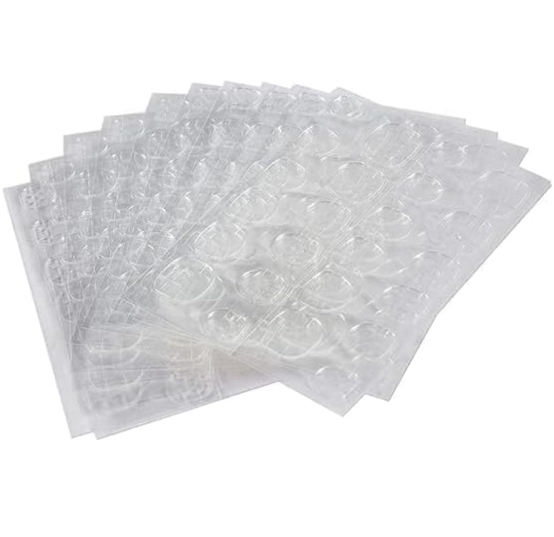 LOBE MIRACLE 10 Sheets 240 DoubleSided Nail Jelly Sticker Waterproof Breathable Glue Tabs Jelly Glue Adhesive Tabs Super Sticky Fake Nail Glue SelfAdhesive Stickers For Manicure10 Sheets 240 Pcs