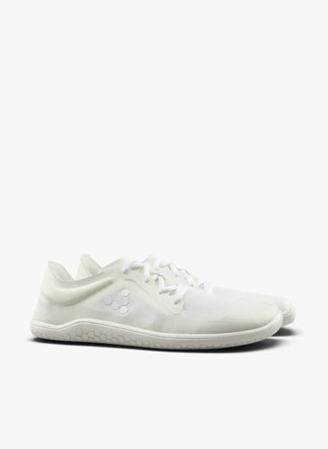Vivobarefoot Primus Lite III, Womens Vegan Light Breathable Shoe with Barefoot Sole Bright White