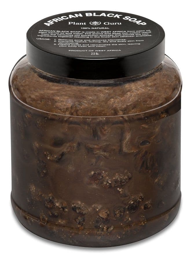 African Black Soap Paste 3.5 lbs. Bulk - 100% Raw Pure Natural From Ghana. Acne Treatment, Aids Against Eczema & Psoriasis, Dry Skin, Scars and Dark Spots. Great For Pimples, Blackhead.