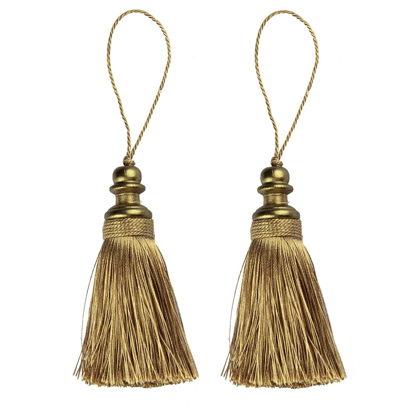 HedongHexi 2 Pack 21cm8 Inch Tassel With Loops Handmade Craft DIY Accessories for Home Decoration