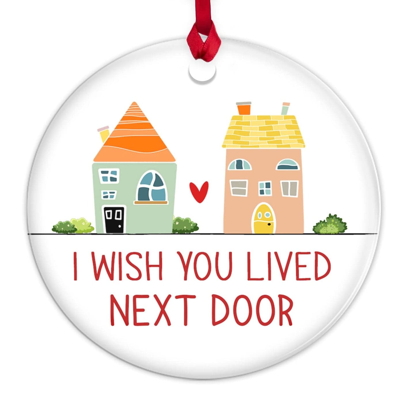 TEEZWONDER Friend Gifts for Women Ceramic Christmas Ornaments 2025 for Tree Decorations Christmas Long Distance Gifts for Friends Women Coworkers Sister Friend Gift for Christmas Decorations