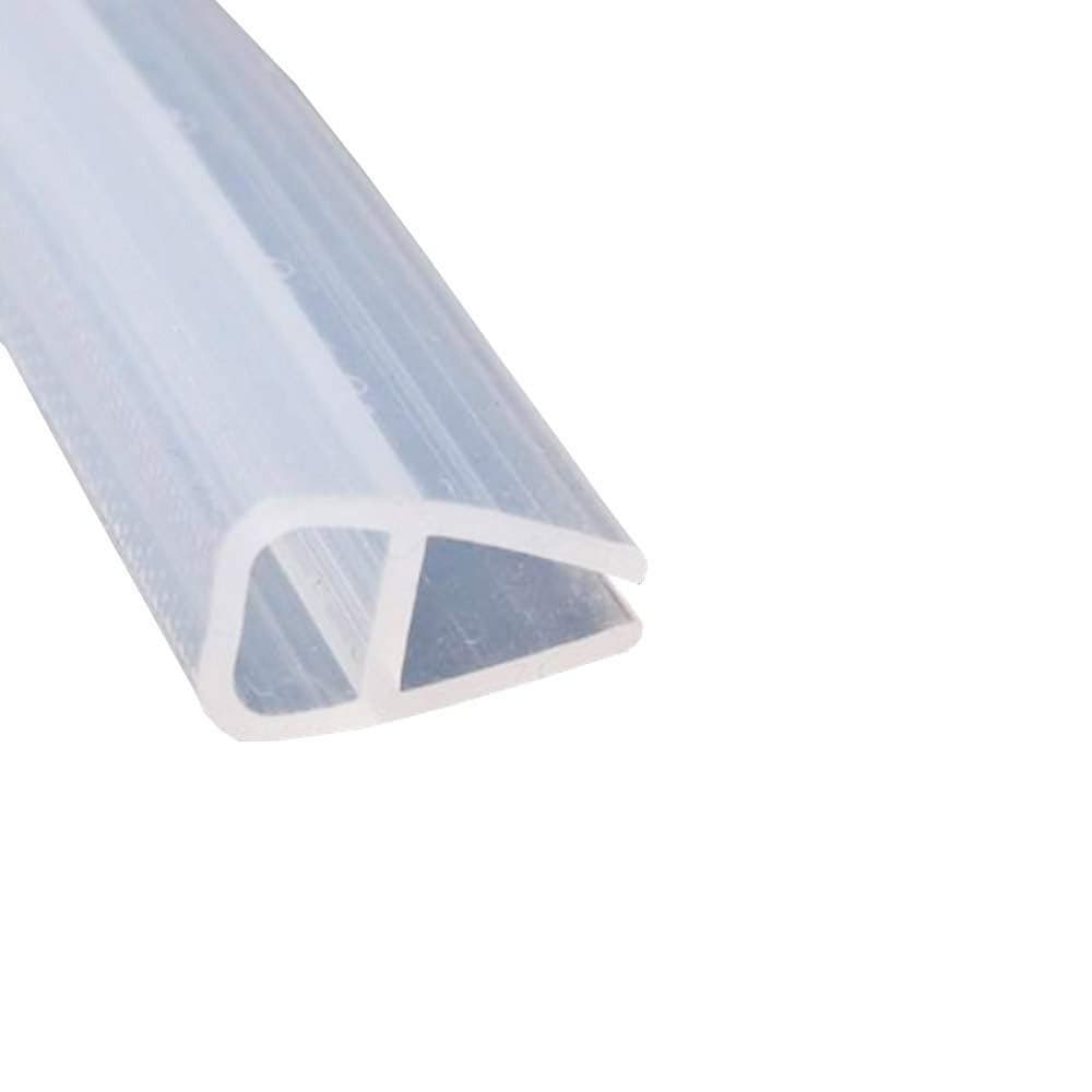 Etopar Bath Door Seal Strip Shower Screen Window Gap Seal Curved Flat Rubber Glass Bottom Frameless Weather 10mm 78 inch U Shape