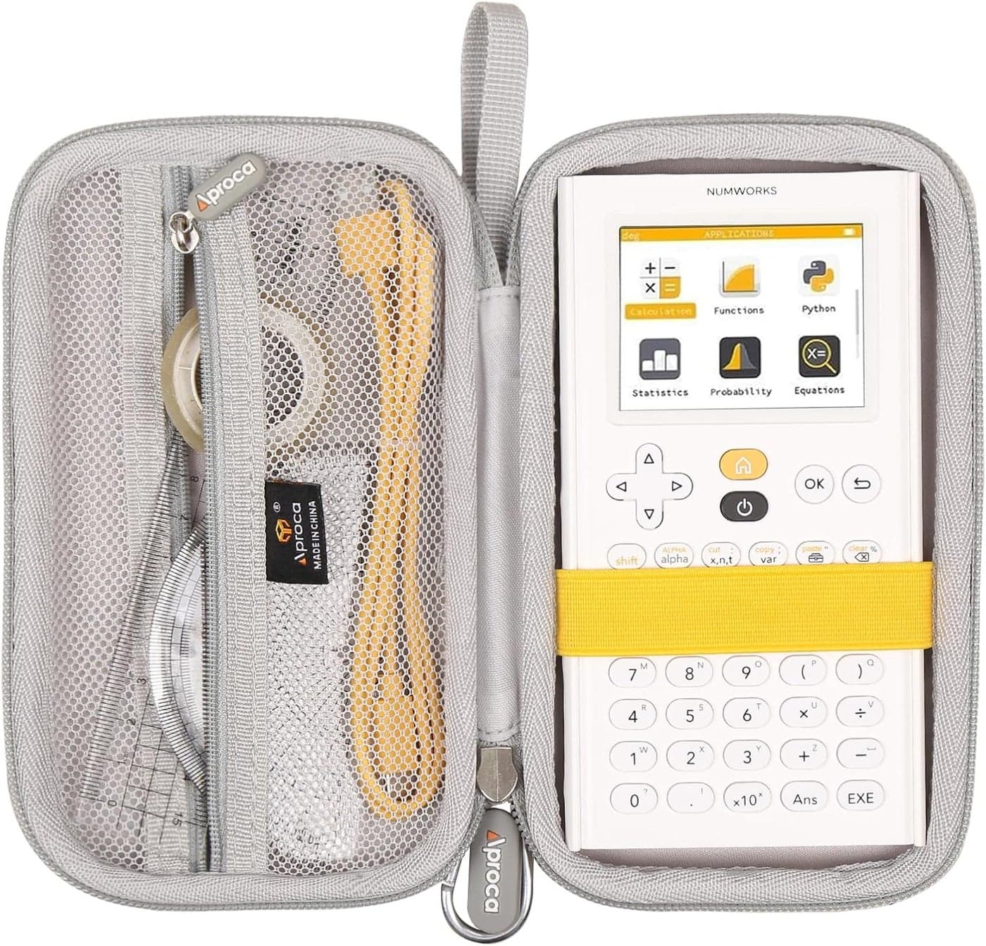 Aproca Grey Hard Storage Portable Case for NumWorks Graphing Calculator