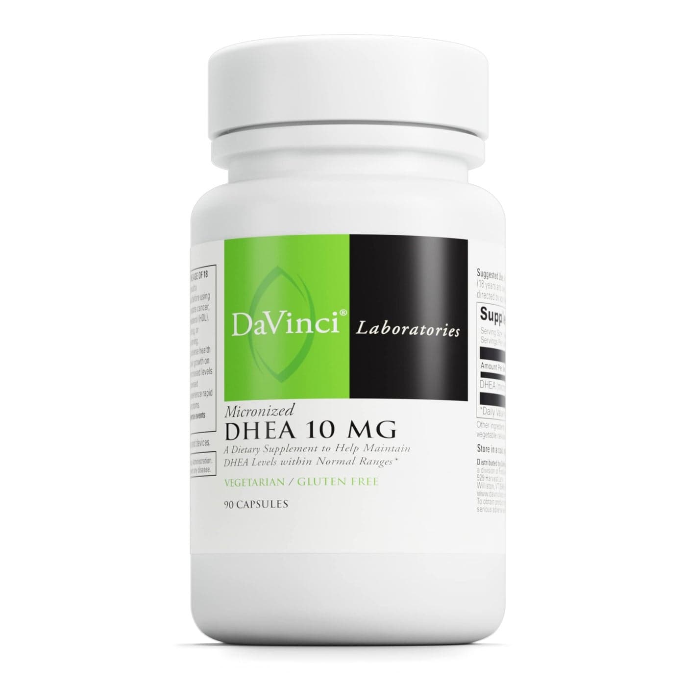 DAVINCI Labs Micronized DHEA 10mg Helps to Support Healthy Aging Hormone Balance Brain Health Thyroid Function More Vegetarian GlutenFree 90 Capsules