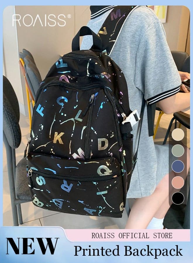Unisex Schoolbag with Adjustable Shoulder Straps, Multifunctional High-Capacity Backpack with Multiple Pockets, Stylish Daypack for Teenagers, Suitable for Work, School or Short Trips