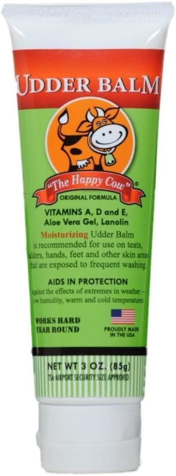 The Happy Cow Moisturizing Udder Balm 3 ounce tube