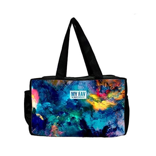 MY FAV Colorful Insulated Lunch Bag | Stylish Lunch Bag for Office Women & Girls | Leakproof & Water-Resistant | Never-Fade Digital Print | Lightweight, Durable & Spacious Tiffin Bag | Pack of 1