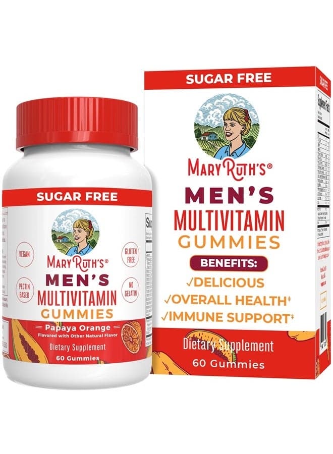 Mens Vitamin Gummy | Vegan Daily Multivitamins for Immune Support | Non-GMO | Gluten Free | 0g Sugar Per Serving | 60 Count | Pack of 1