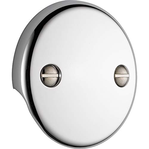 Delta Faucet U2693-PK Overflow Plate 2 Hole Tub Drain, Chrome,1 Pack