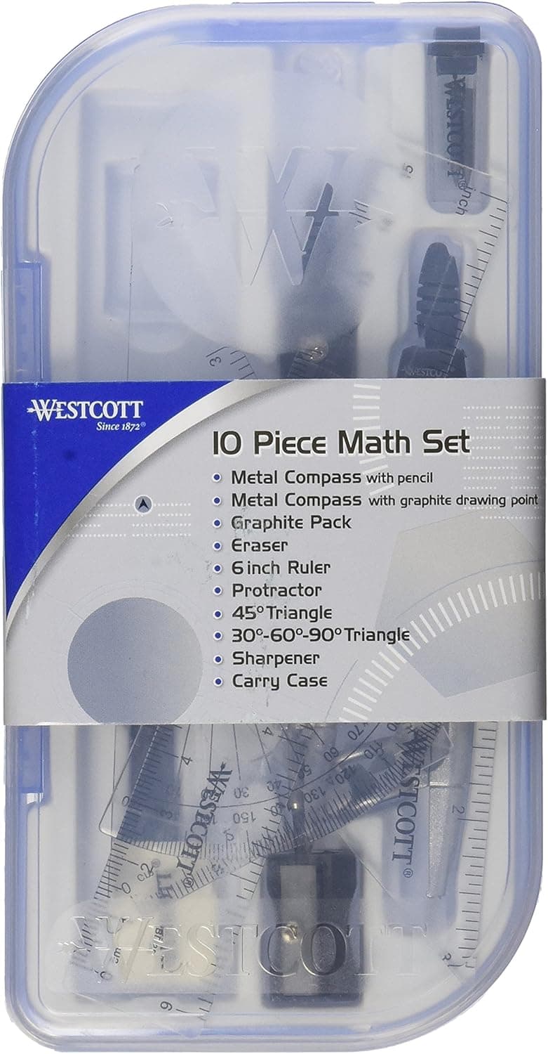 Westcott 10 Piece Math Set