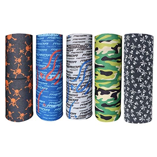 Navkar Crafts solid camouflage skull polyester microfiber head band face cover tube bandana for men & women pack of 5 (Multi-1C)