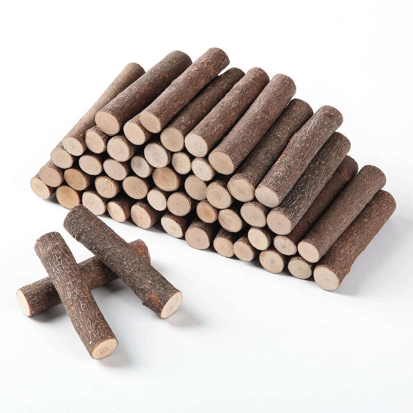 LAZACA Craft Sticks, Wood Sticks Crafting Twigs Crafts Log Toy DIY Vase Fillers Pumpkin Stems Rustic Decorations Ornaments,Loose Parts Play Materials