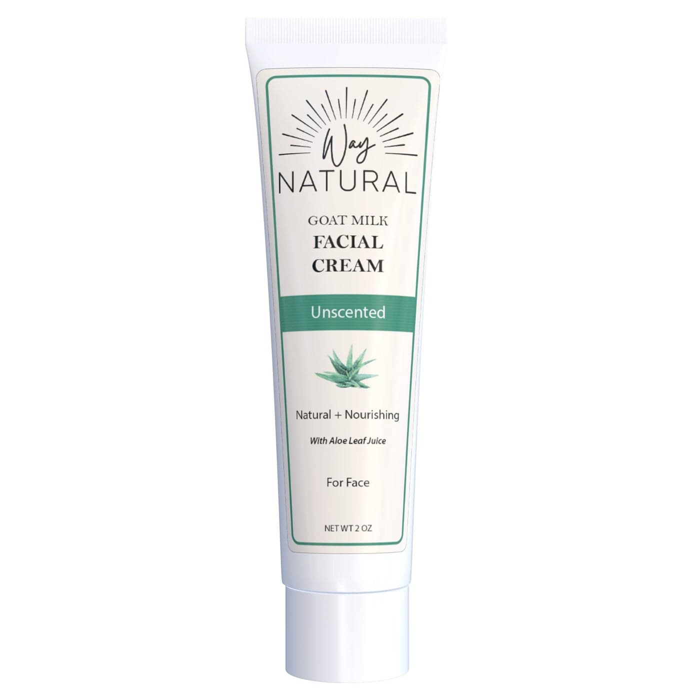 Way Natural Goat Milk Lotion FragranceFree Natural Facial Moisturizer for Women Men wAloe Hydrating Face Moisturizer for Dry Skin Day Night Unscented Goat Milk Face Cream 2oz Tube