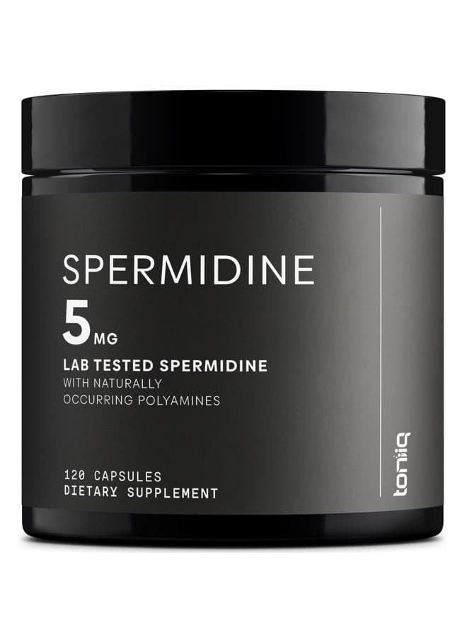 Ultra Concentrated 500mg Spermidine Supplements for Men and Women - Non-Synthetic Spermidine Standardized to No Less Than 1% Spermidine - 5mg Spermidine per Serving Rice Germ Extract