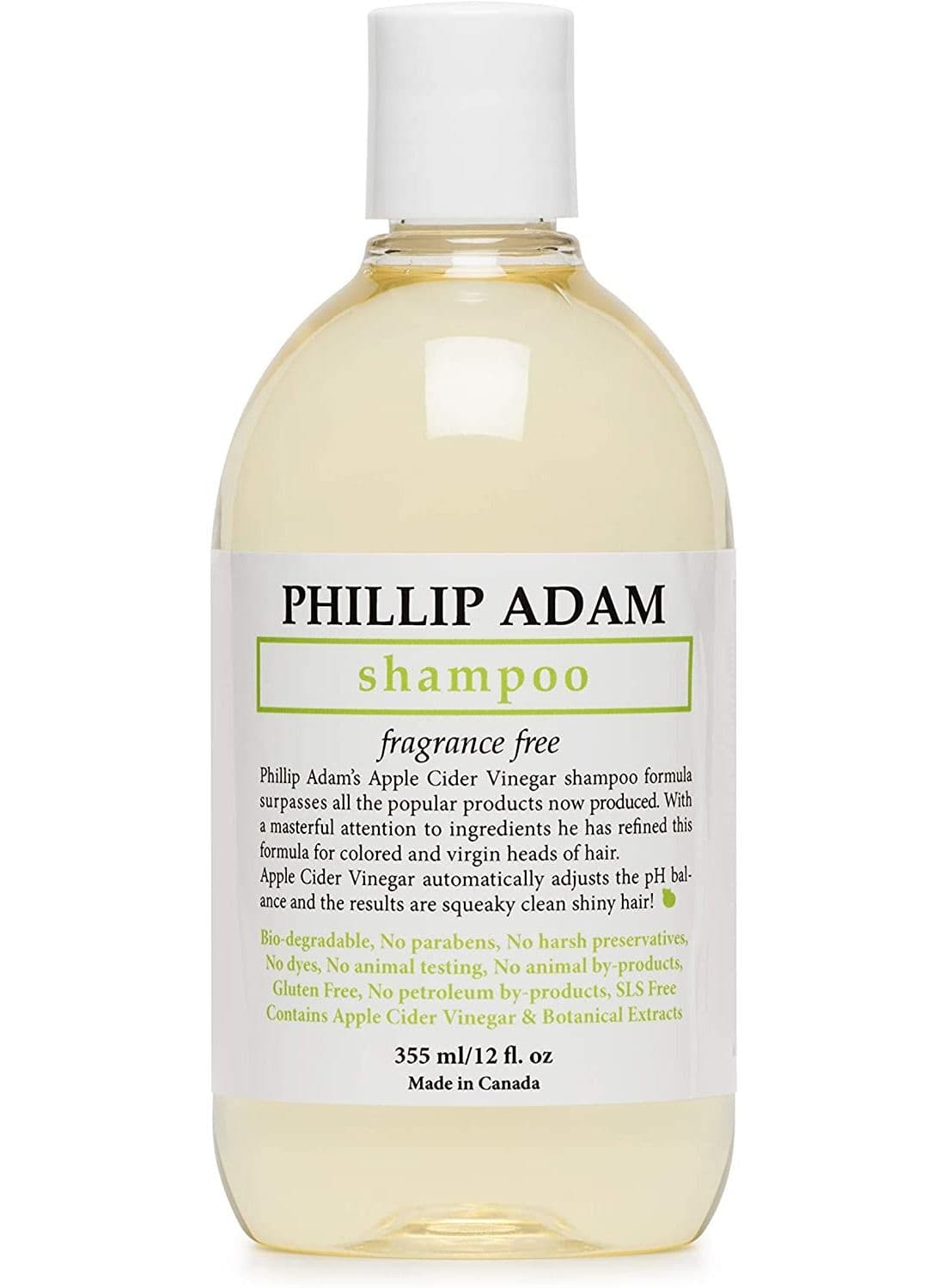 Phillip Adam Fragrance Free Shampoo, 12 Ounce