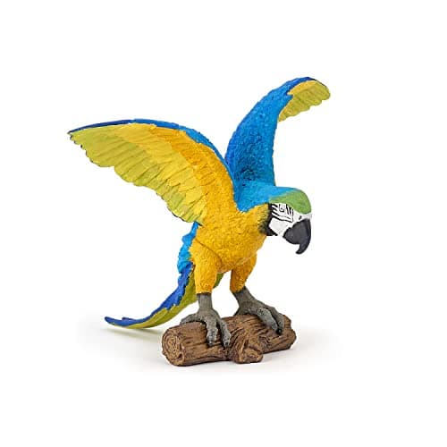 Papo -Hand-Painted - Figurine -Wild Animal Kingdom - Blue Ara Parrot -50235 -Collectible - for Children - Suitable for Boys and Girls- from 3 Years Old