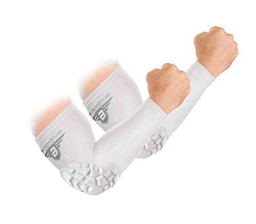 Bucwild Sports Padded Elbow Arm Sleeves for Basketball Football Volleyball Youth & Adult Size Pads (1 Pair)