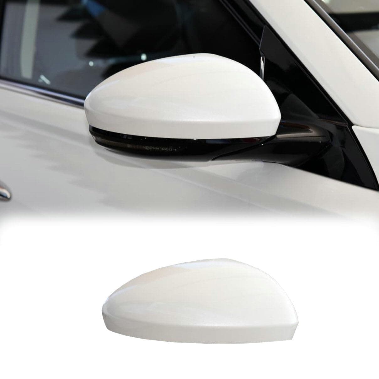 Front Left Right Side Rearview Mirror Cover Cap For Nissan Altima 2019 2020 2021 2022 2023 2024 Pearl White Right Passenger Side