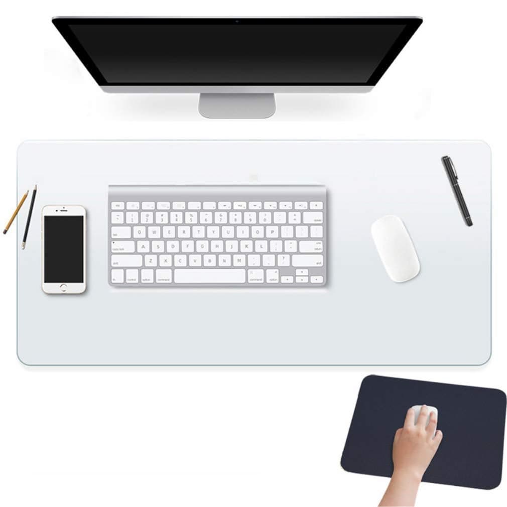 24 X 48 Inch Clear Desk Pad Protector Transparent Desk Mats Blotter on Top of Desks for Laptop Computer Keyboard PVC Vinyl Desktop Writing Mat Cover With Mouse Pad Nonslip Waterproof Wipeable Plastic