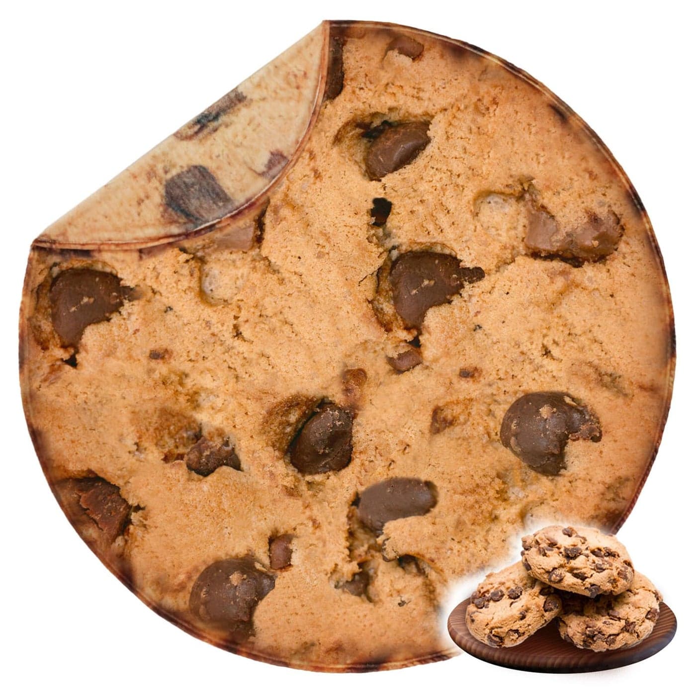 Bnuitland Cookies Funny Blanket 300 GSM Double Sided Giant Realistic Food Blanket with a Storage Bag Novelty Gift for Adults and Kids Super Soft Flannel