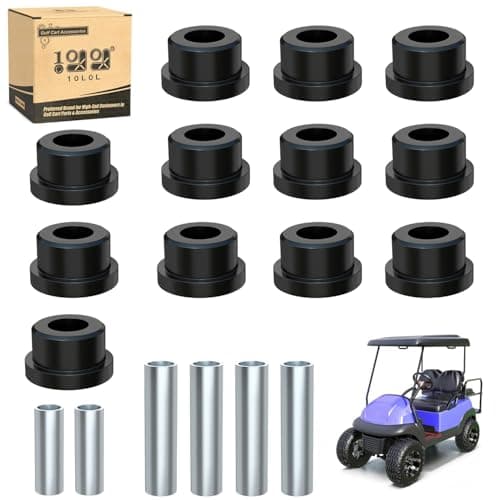 10L0L Golf Cart Complete Rear Leaf Springs Shackles Bushing Sleeve kit for Club Car Precedent 2004up Golf Cart Replacement OEM102506601 102506301 102506401