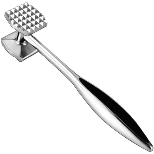 RASOIWARE Gourmet Multi Sided Meat Hammer - Meat Tenderizer for Pounding Meats, Nuts, Shellfish, ect, Hang Hole for Easy Storage, Hand Wash, Both Size