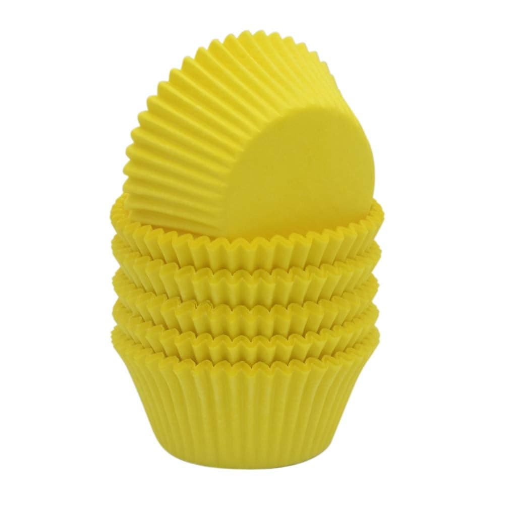 Huaswan Yellow Cupcake Liners Greaseproof Paper Standard Baking Cups for Party and More 150Count