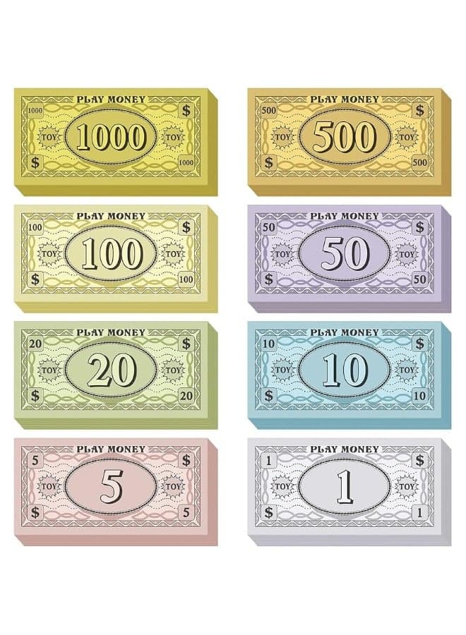 Sotiff 800 Pieces Replacement Play Money Set Prop Money Game Money Play Money for Kids Board Games 8 Denominations: $1000, 500, 100$, 50, 20, 10,$5, 1